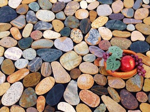 Sliced and Tumbled Natural Stone Pebbles