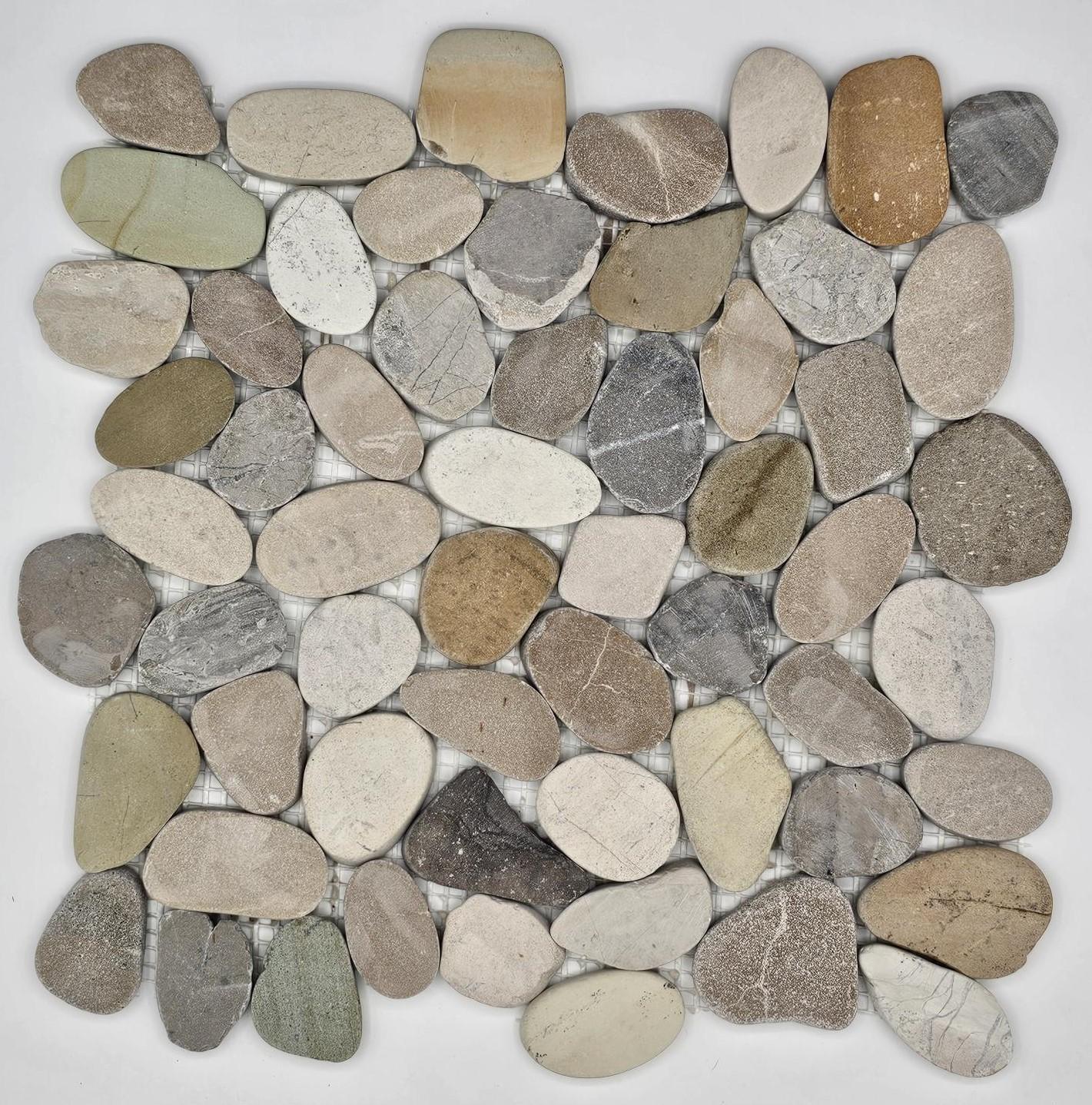 Sliced and Tumbled Natural Stone Pebbles