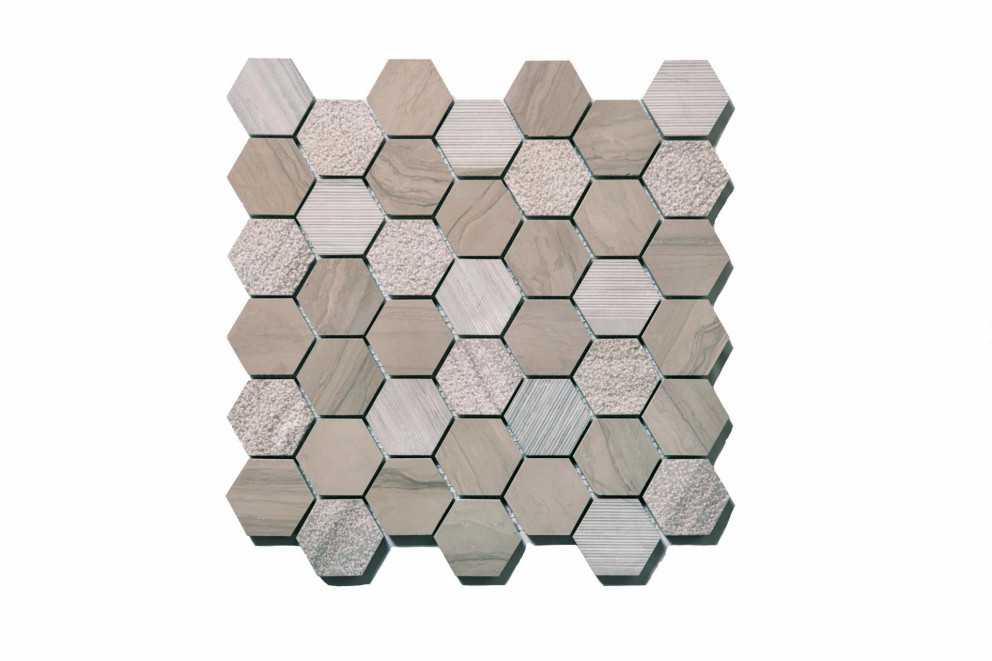 Porcini Textured Hexagon Mosaic.jpg